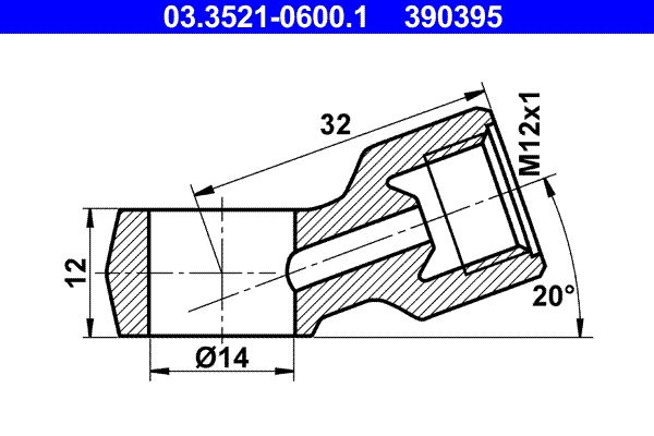 ATE 03.3521-0600.1 Banjo Fitting, pipe