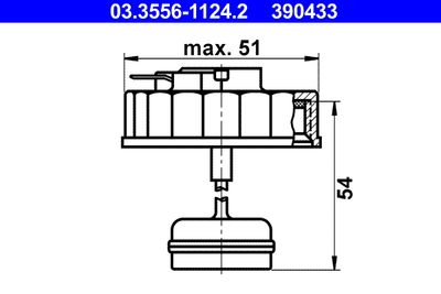 Cap, brake fluid reservoir ATE 03.3556-1124.2