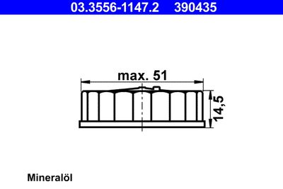Cap, brake fluid reservoir ATE 03.3556-1147.2