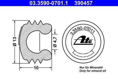 Sealing/Protective Cap ATE 03.3590-0701.1