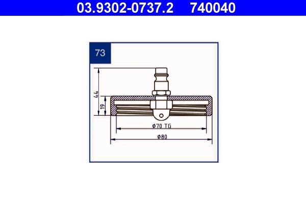 ATE 03.9302-0737.2 Brake Bleeder Adapter
