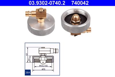 Brake Bleeder Adapter ATE 03.9302-0740.2