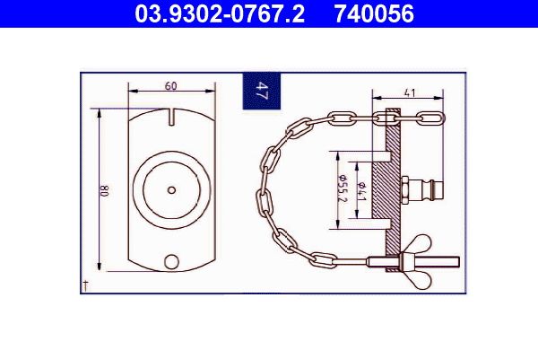 ATE 03.9302-0767.2 Brake Bleeder Adapter