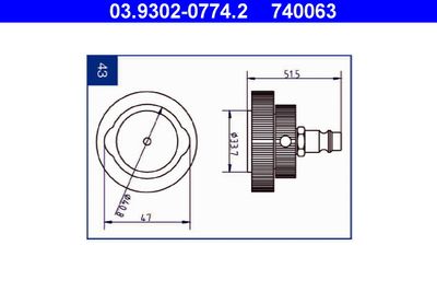 Brake Bleeder Adapter ATE 03.9302-0774.2