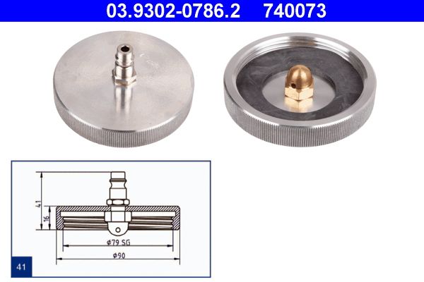 ATE 03.9302-0786.2 Brake Bleeder Adapter