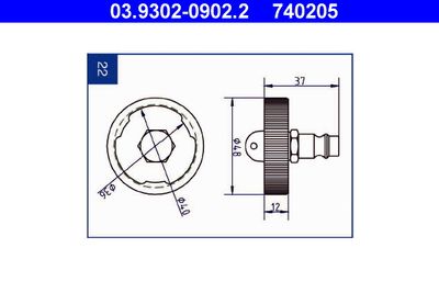 Brake Bleeder Adapter ATE 03.9302-0902.2