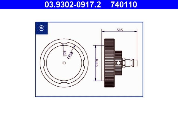 ATE 03.9302-0917.2 Brake Bleeder Adapter