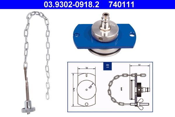 ATE 03.9302-0918.2 Brake Bleeder Adapter