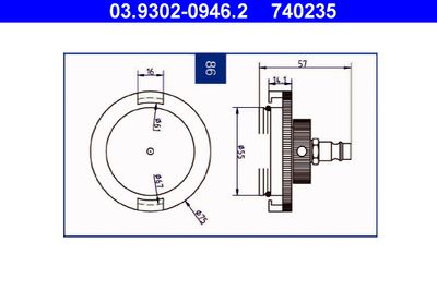 Brake Bleeder Adapter ATE 03.9302-0946.2