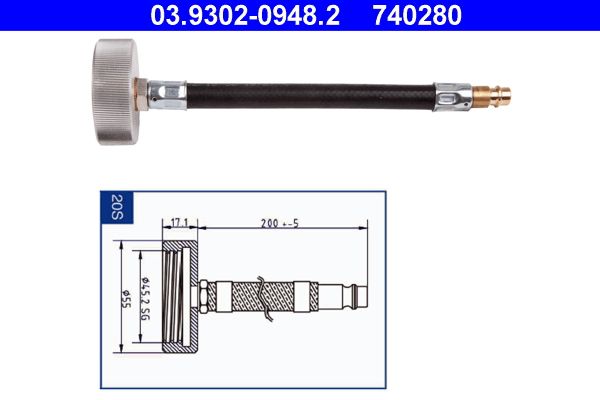 ATE 03.9302-0948.2 Brake Bleeder Adapter