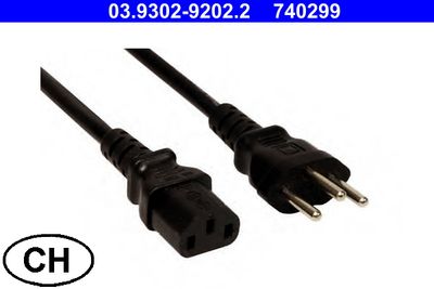Power Cable, filling/bleeding unit (brake hydraulics) ATE 03.9302-9202.2