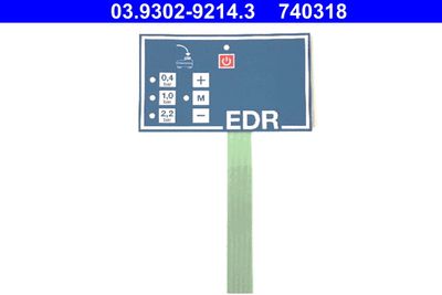 Membrane Keypad, filling/bleeding unit (brake hydraulics) ATE 03.9302-9214.3