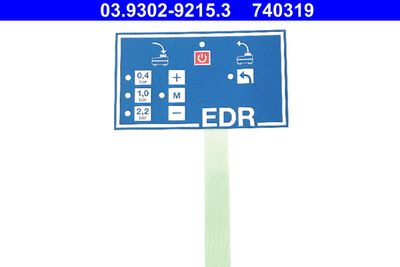 Membrane Keypad, filling/bleeding unit (brake hydraulics) ATE 03.9302-9215.3