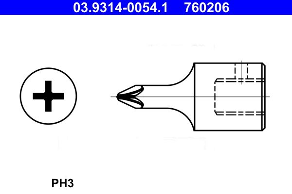 ATE 03.9314-0054.1 Socket Wrench Insert