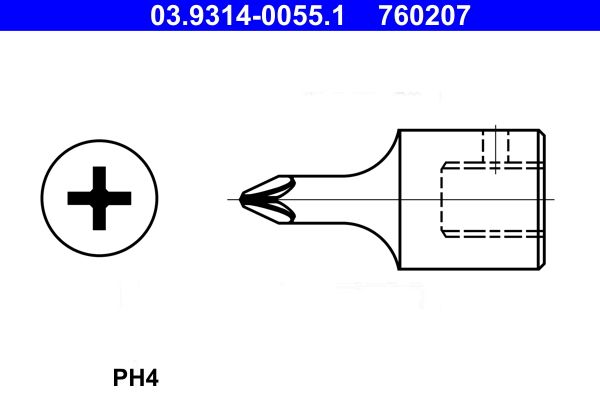 ATE 03.9314-0055.1 Socket Wrench Insert