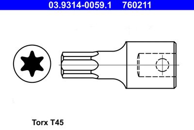 Socket Wrench Insert ATE 03.9314-0059.1