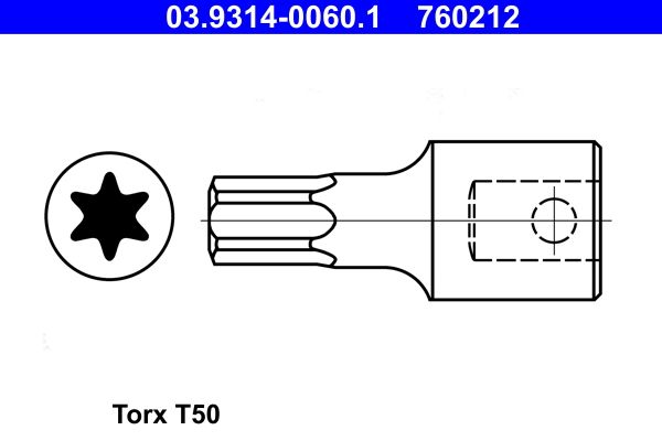 ATE 03.9314-0060.1 Socket Wrench Insert