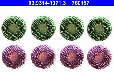 Cleaning Disc, wheel hub cleaning set ATE 03.9314-1371.3