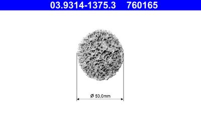 Cleaning Disc, wheel hub cleaning set ATE 03.9314-1375.3