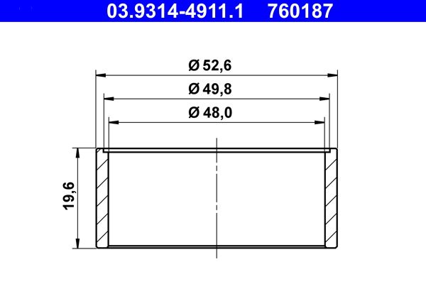 ATE 03.9314-4911.1 Mounting Ring, dust cap (brake caliper pistons)