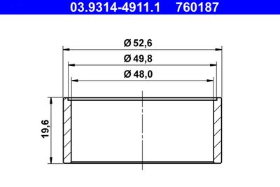 Mounting Ring, dust cap (brake caliper pistons) ATE 03.9314-4911.1