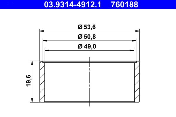 ATE 03.9314-4912.1 Mounting Ring, dust cap (brake caliper pistons)