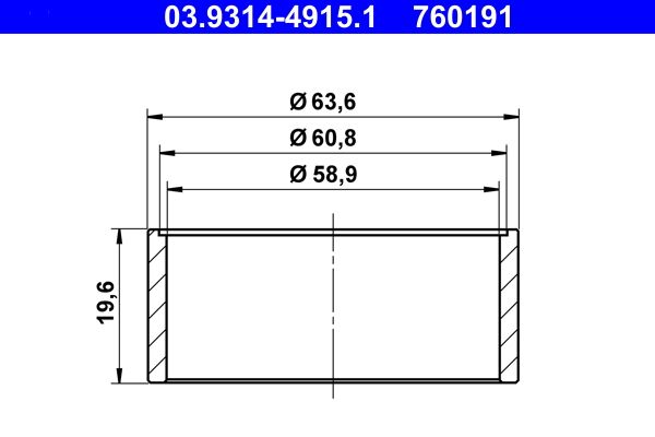 ATE 03.9314-4915.1 Mounting Ring, dust cap (brake caliper pistons)