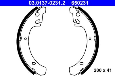 Brake Shoe Set ATE 03.0137-0231.2
