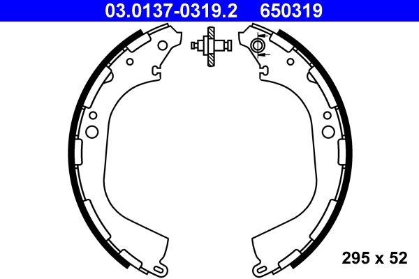 ATE 03.0137-0319.2 Brake Shoe Set
