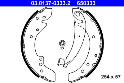 Brake Shoe Set ATE 03.0137-0333.2