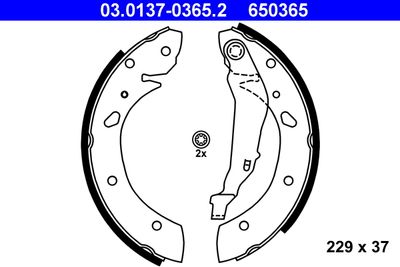 Brake Shoe Set ATE 03.0137-0365.2