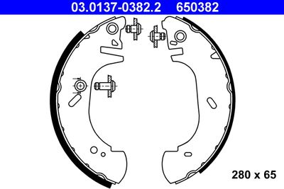 Brake Shoe Set ATE 03.0137-0382.2