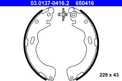 Brake Shoe Set ATE 03.0137-0416.2