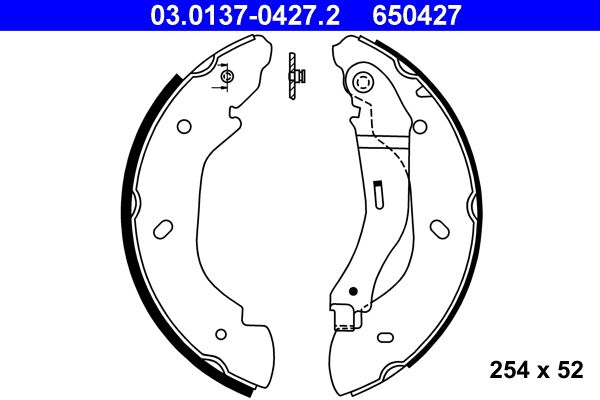 ATE 03.0137-0427.2 Brake Shoe Set