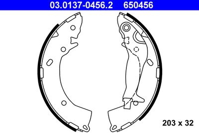 Brake Shoe Set ATE 03.0137-0456.2