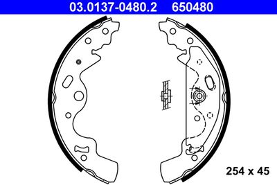 Brake Shoe Set ATE 03.0137-0480.2