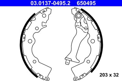 Brake Shoe Set ATE 03.0137-0495.2