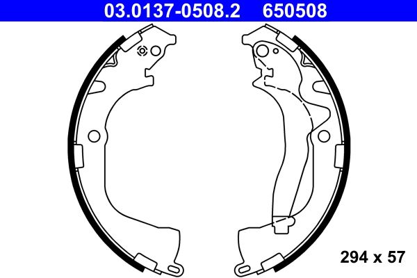 ATE 03.0137-0508.2 Brake Shoe Set