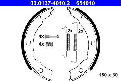 Brake Shoe Set, parking brake ATE 03.0137-4010.2