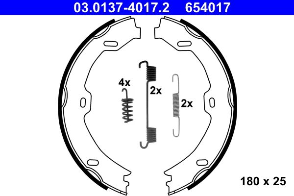 ATE 03.0137-4017.2 Brake Shoe Set, parking brake