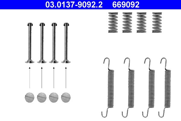 ATE 03.0137-9092.2 Accessory Kit, parking brake shoes