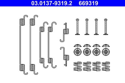 Accessory Kit, brake shoes ATE 03.0137-9319.2