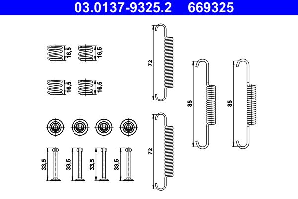 ATE 03.0137-9325.2 Accessory Kit, parking brake shoes