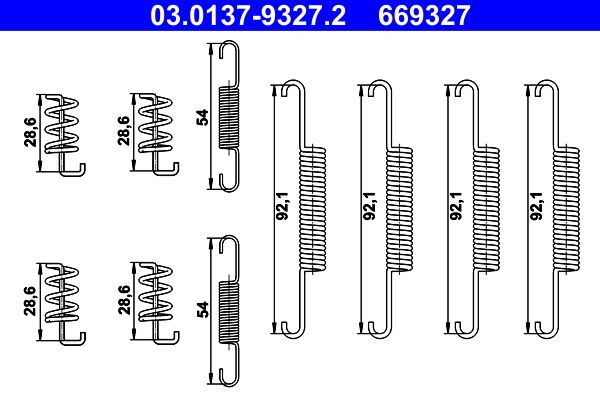 ATE 03.0137-9327.2 Accessory Kit, parking brake shoes