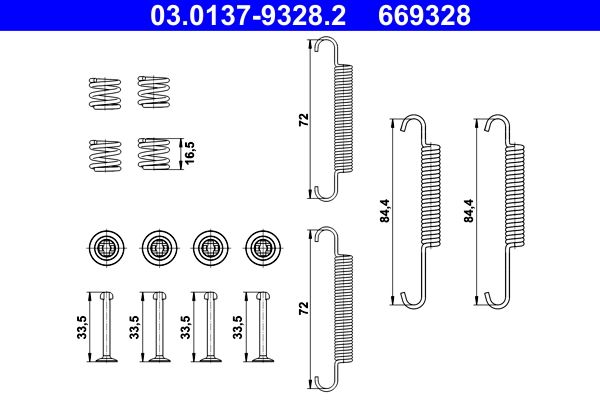 ATE 03.0137-9328.2 Accessory Kit, parking brake shoes