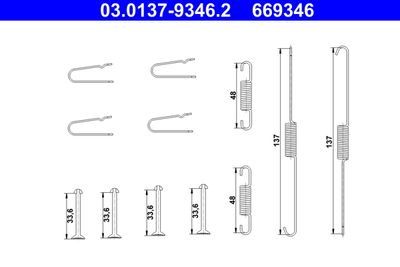 Accessory Kit, brake shoes ATE 03.0137-9346.2