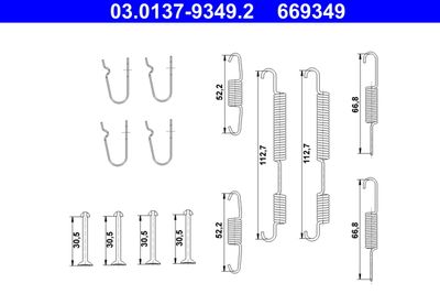 Accessory Kit, brake shoes ATE 03.0137-9349.2