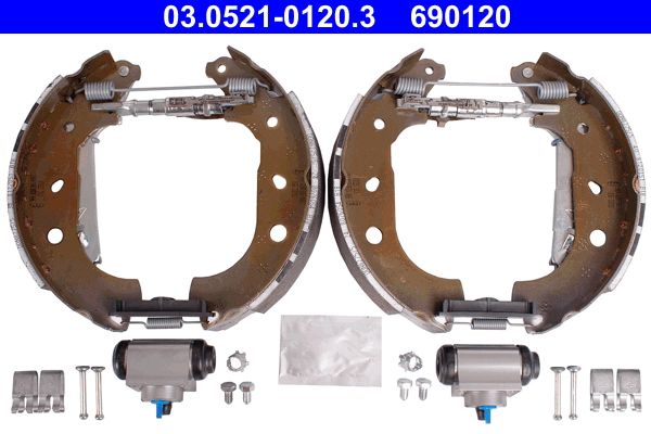 ATE 03.0521-0120.3 Brake Shoe Set
