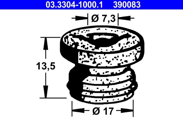 ATE 03.3304-1000.1 Plug, brake fluid reservoir