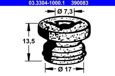 Plug, brake fluid reservoir ATE 03.3304-1000.1